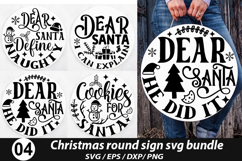 Christmas Round Signs SVG Deign - Dear Santa I Can Explain Product Image 1