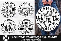 Christmas Round Signs SVG Deign - I Can Get You on the Naugh Product Image 1