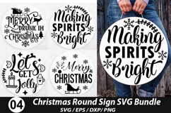 Christmas Round Signs SVG Deign - Merry Drunk Im Christmas Product Image 1