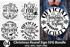 Christmas Round Signs SVG Deign - Official Christmas Cookie Product Image 1