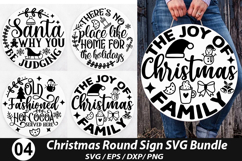 Christmas Round Signs SVG Deign - There&#039;s no place like home Product Image 1