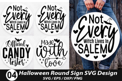 Halloween Round Sign SVG Design - Official Candy Tester Product Image 1