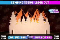 Camping Scene Lasercut|Family Camping Stand|3D Layered Scene Product Image 10