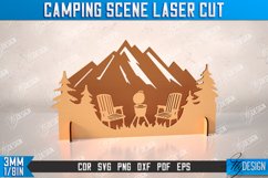Camping Scene Laser Cut Bundle, Hike Designs, Mountains SVG Product Image 12