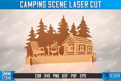 Camping Scene Laser Cut Bundle, Hike Designs, Mountains SVG Product Image 9