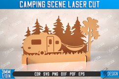 Camping Scene Laser Cut Bundle, Hike Designs, Mountains SVG Product Image 11
