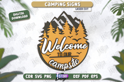 Camping Signs Laser Cut Bundle, Wooden Camping Decor SVG Product Image 8