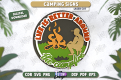 Camping Signs Laser Cut Bundle, Wooden Camping Decor SVG Product Image 9