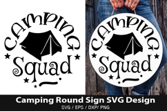 Camping Squad SVG - Camping Round Sign Design Product Image 1