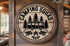 Camping Squad SVG File | Camping Round Sign SVG Product Image 2