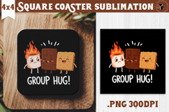 Square Coaster | Camping | Funny camp Product Image 1
