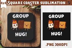 Square Coaster | Camping | Funny camp Product Image 1