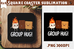 Square Coaster | Camping | Funny camp Product Image 1