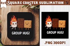 Square Coaster | Camping | Funny camp Product Image 1