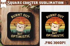 Square Coaster | Camping | Funny camp Product Image 1