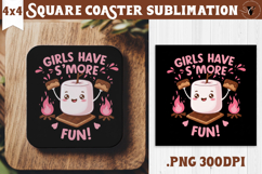 Square Coaster | Camping | Funny camp Product Image 1