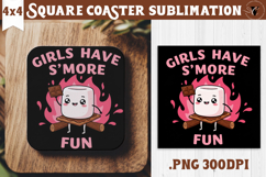 Square Coaster | Camping | Funny camp Product Image 1