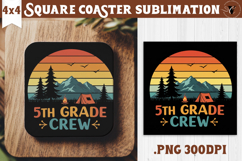 Square Coaster | Camping | Funny camp Product Image 1