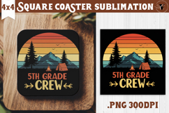 Square Coaster | Camping | Funny camp Product Image 1