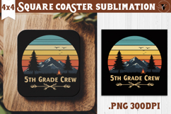 Square Coaster | Camping | Funny camp Product Image 1
