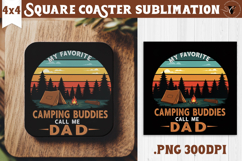 Square Coaster | Camping | Funny camp Product Image 1