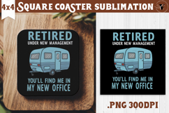 Square Coaster | Camping | Funny camp Product Image 1