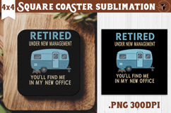 Square Coaster | Camping | Funny camp Product Image 1