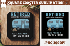 Square Coaster | Camping | Funny camp Product Image 1
