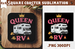 Square Coaster | Camping | Funny camp Product Image 1