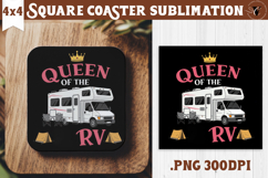 Square Coaster | Camping | Funny camp Product Image 1