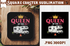 Square Coaster | Camping | Funny camp Product Image 1