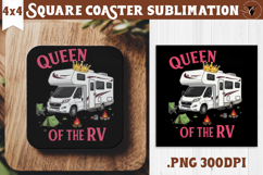 Square Coaster | Camping | Funny camp Product Image 1