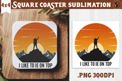 Square Coaster | Camping | Funny camp Product Image 1