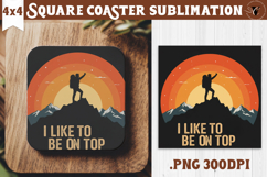 Square Coaster | Camping | Funny camp Product Image 1