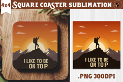 Square Coaster | Camping | Funny camp Product Image 1
