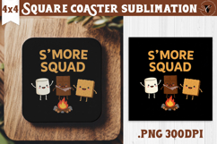 Square Coaster | Camping | Funny camp Product Image 1