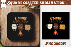 Square Coaster | Camping | Funny camp Product Image 1