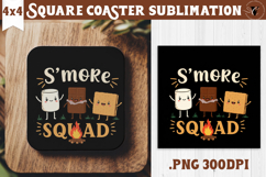 Square Coaster | Camping | Funny camp Product Image 1