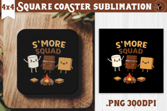 Square Coaster | Camping | Funny camp Product Image 1
