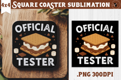 Square Coaster | Camping | Funny camp Product Image 1