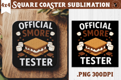Square Coaster | Camping | Funny camp Product Image 1