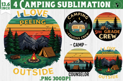 Camping sublimation design | Camping cliparts | Funny camp Product Image 1