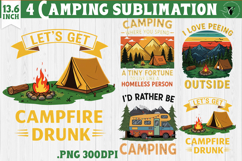 Camping sublimation design | Camping cliparts | Funny camp Product Image 1