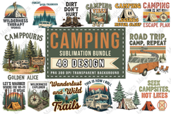 Camping Sublimation Bundle | Camping PNG, Camper Sublimation Product Image 1
