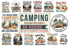 Camping sublimation design Bundle | Camping cliparts Product Image 1