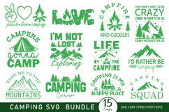 Camping SVG Bundle - Adventure Camping SVG File - Camp SVG Product Image 1