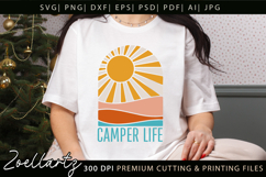 Camper Life SVG Boho Landscape SVG Adventure Camping T-shirt Product Image 7