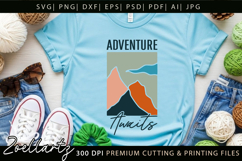 Adventure SVG Boho Camping Mountain Landscape Camper T-shirt Product Image 4