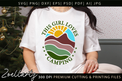 This Girl Loves Camping SVG Nature Adventure Camper T-shirt Product Image 1