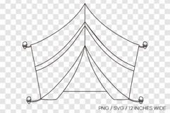 Camping tent outline SVG summer clipart illustration PNG Product Image 1